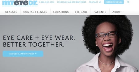 MyEyeDr website